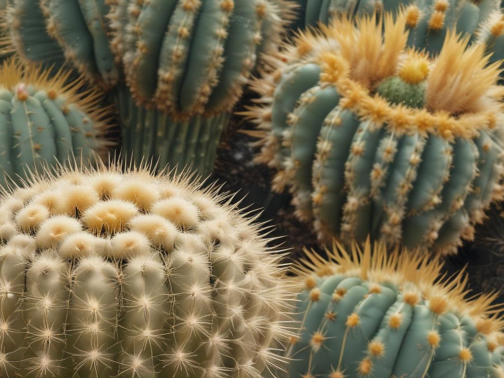 Golden Barrel Cactus, round, yellow spines, succulent, outdoor plant