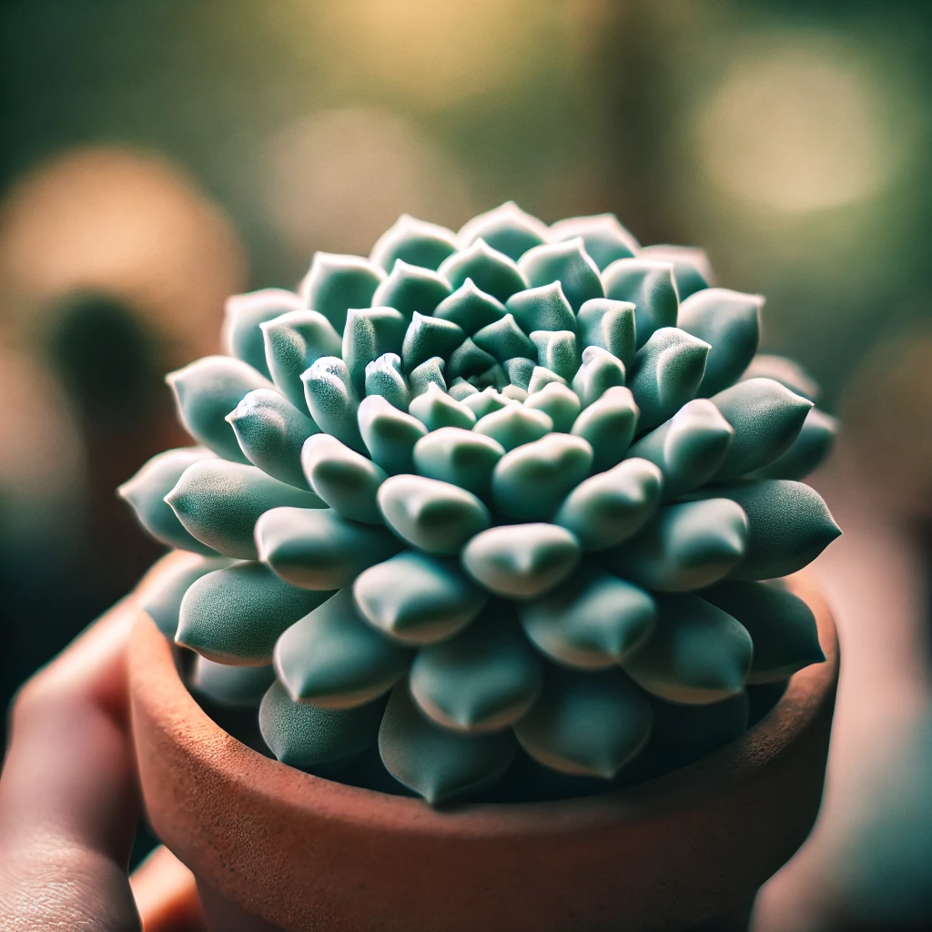 dall·e 2024-12-22 04.53.11 - a random but captivating photograph of a succulent plant, focusing on its intricate leaf patterns and textures. the succulent is in a terracotta pot, .webp