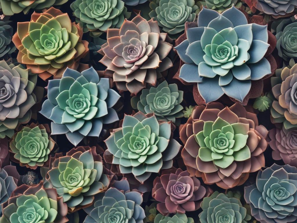 Succulent Serenity, colorful succulents, indoor plants, low-maintenance