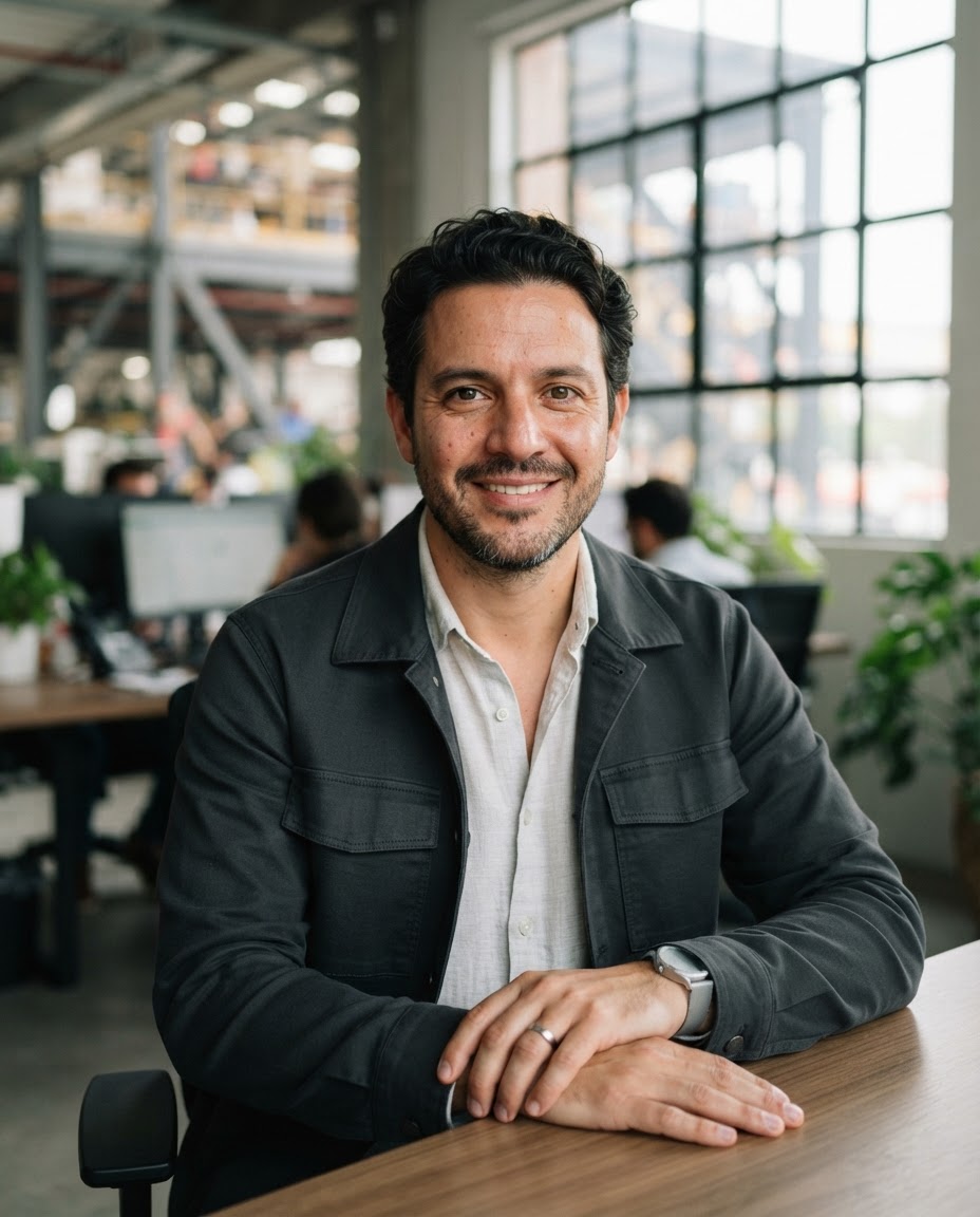 Luis Romero, Integration Engineering Lead, in a dark work jacket.