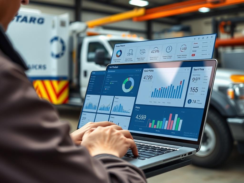 An engaging, high resolution image of a technician checking a
