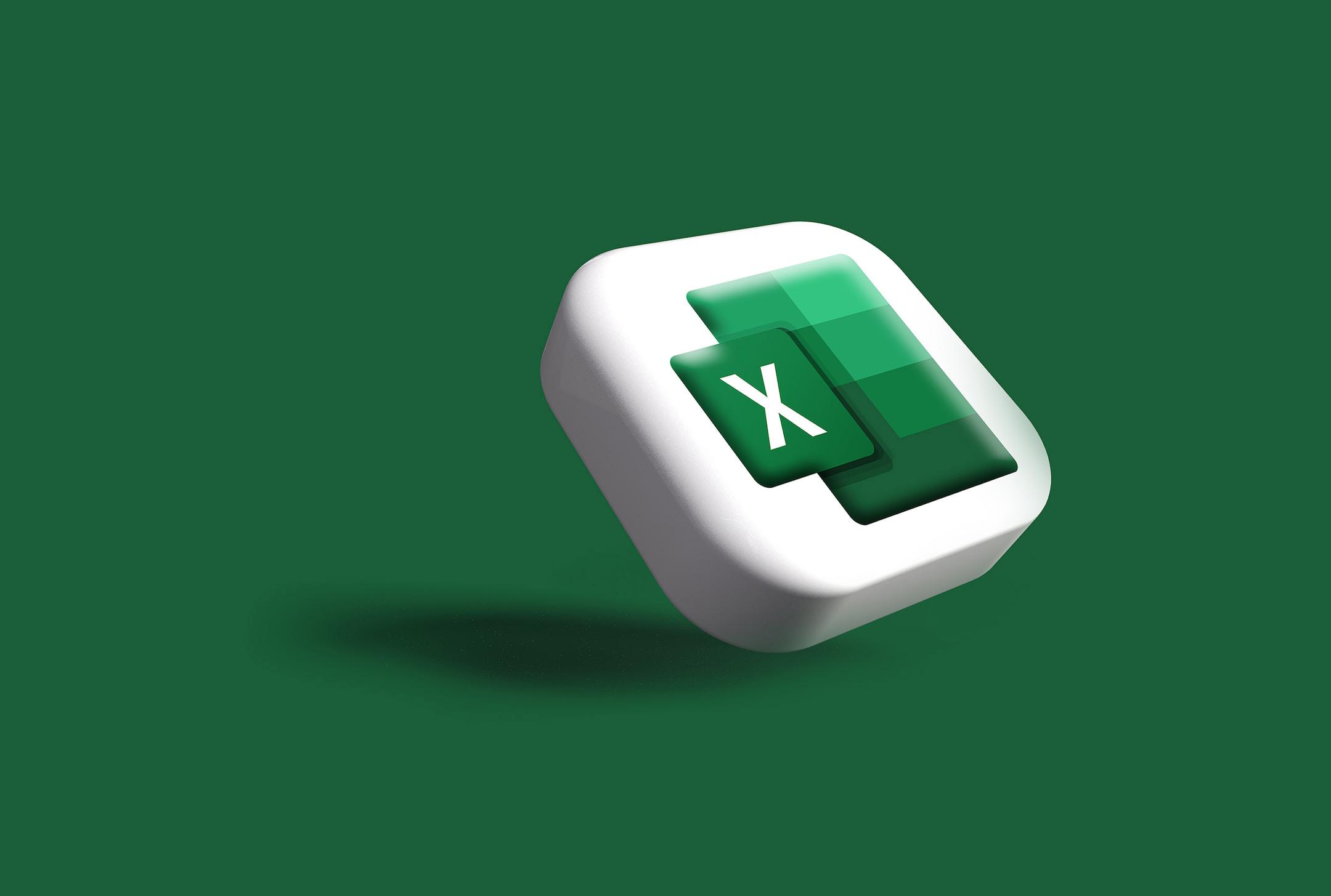 MS Excel icon in 3D. My 3D work may be seen in the section titled "3D Render."
