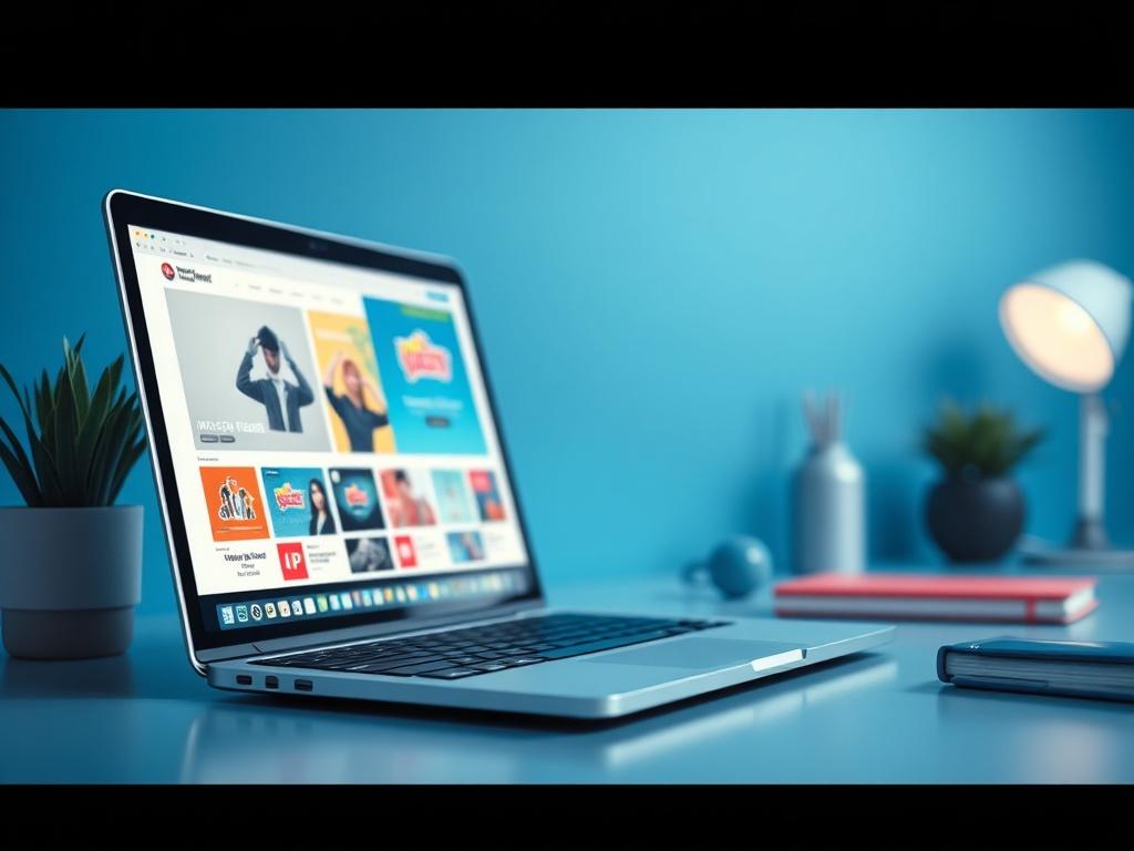 A close up shot of a vibrant digital workspace featuring