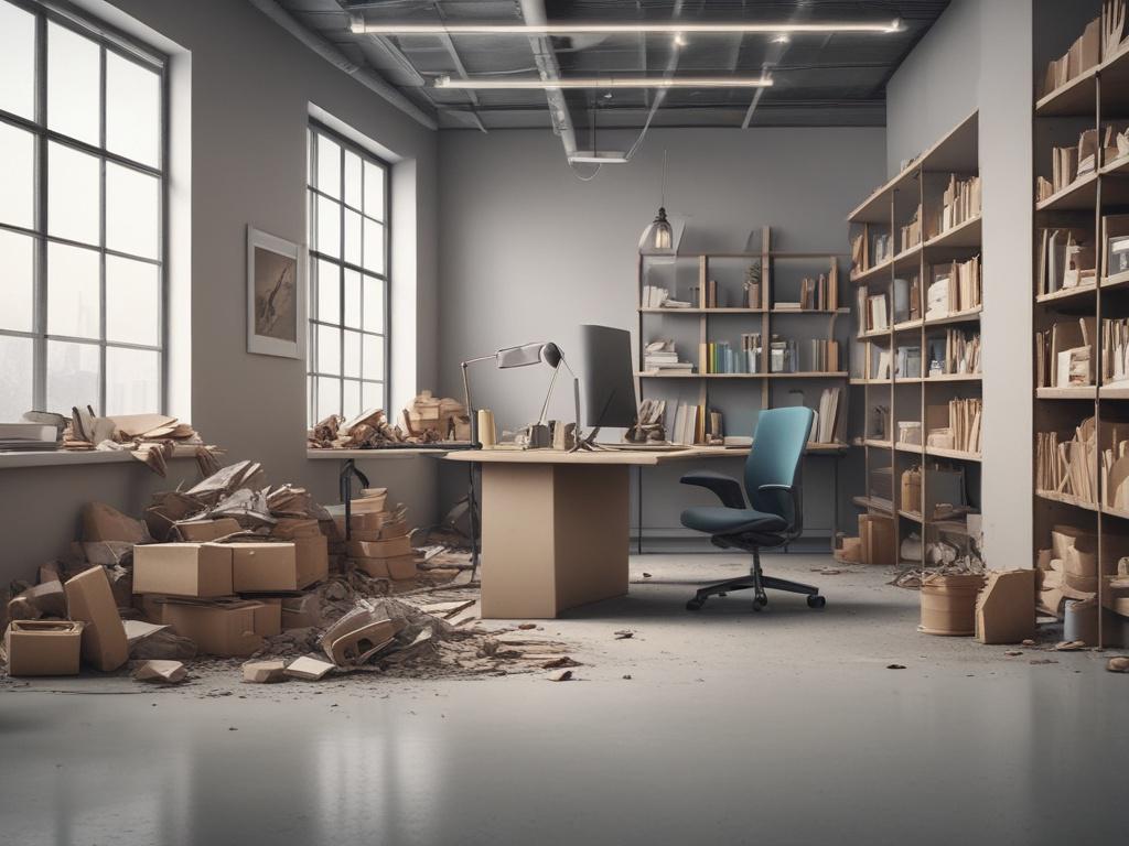 commercial junk removal, office cleanout, construction debris, professional workspace