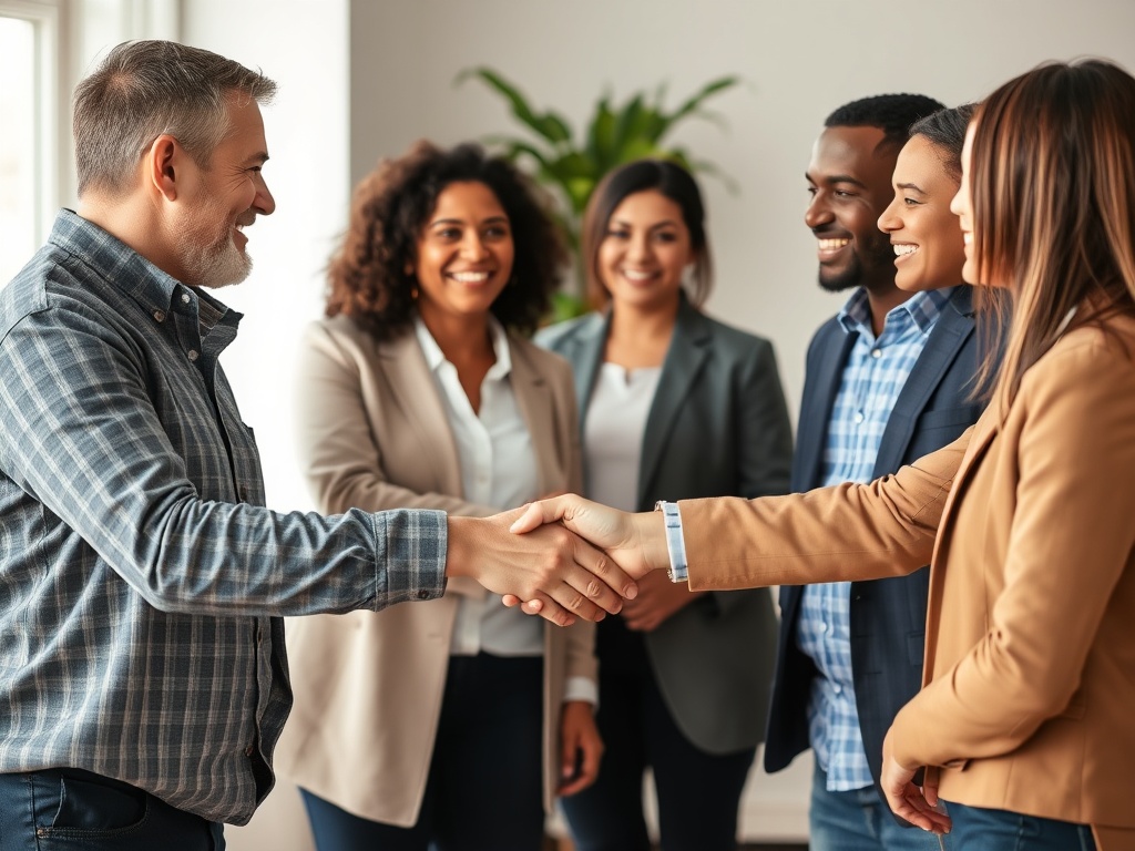 Partnership handshake