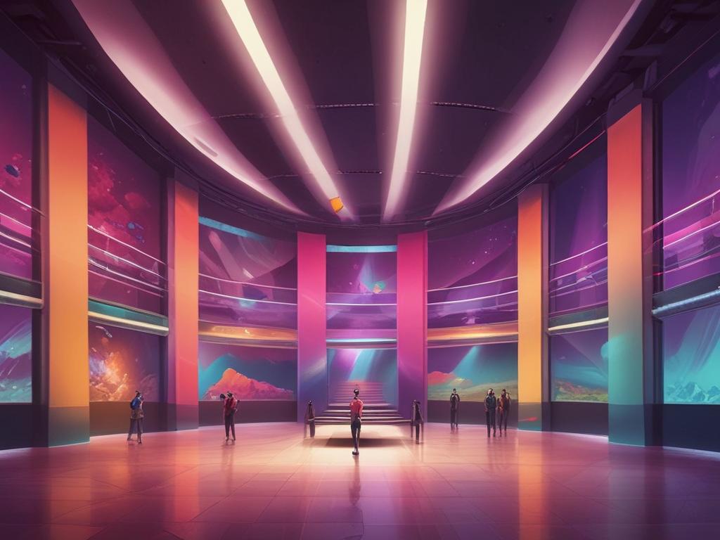 high-value tour, laser displays, immersive experience, vibrant graphics, arenas