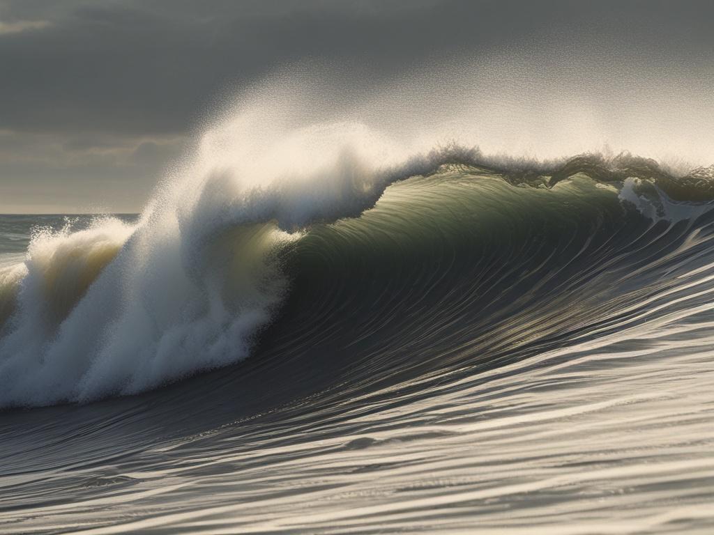 high resolution of a wave symbolizing knowledge in finance, earthy