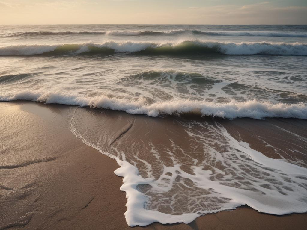 a high resolution image of a calm ocean wave, symbolizing
