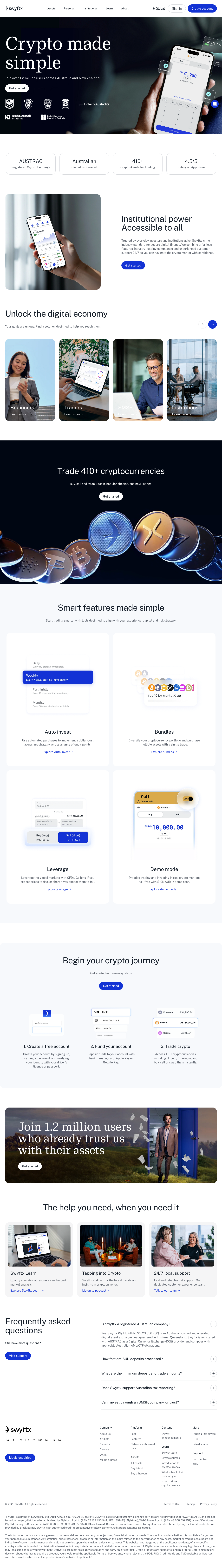 Swyftx cryptocurrency platform banner