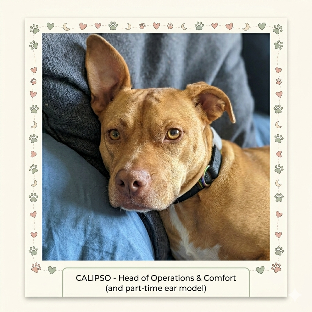 Shannon working with service dog Calipso