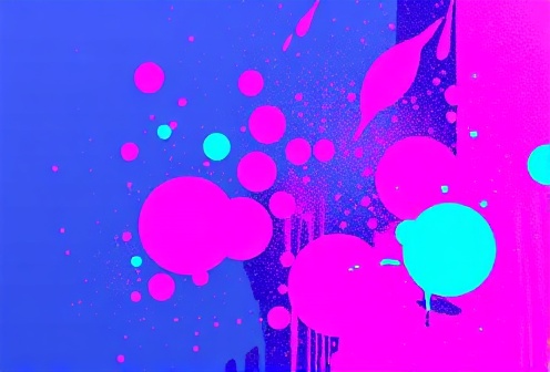 Neon paint spatter decoration