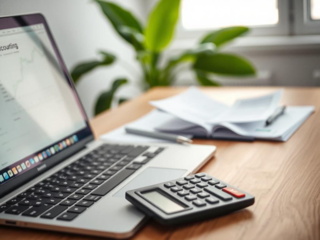 A close up shot of a professional workspace featuring a