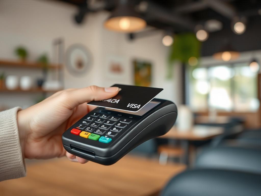 **AI Image Generation Prompt:**

Create a realistic high-resolution photo that visually represents the blog titled "How to Use Your Credit Card Swipe for Cash: Tips and Tricks." The composition should be simple and clear, featuring a single subject in a well-lit setting. 

**Subject Matter**: Focus on a close-up of a credit card being swiped through a sleek, modern card reader. The credit card should have an appealing design, showcasing recognizable details like a chip and classic branding colors. 

**Backg