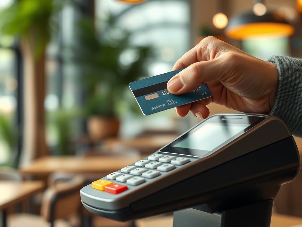 **AI Image Generation Prompt:**

Create a realistic high-resolution photo that embodies the concept of "Unlocking the Benefits of Credit Card Swipe for Cash." The composition should feature a single subject: a close-up shot of a person's hand holding a credit card, poised above a sleek, modern point-of-sale terminal (PTS). The hand should display visible enthusiasm and empowerment, suggesting a confident action of swiping the card. 

In the background, keep the setting simple and uncluttered, featuring a so