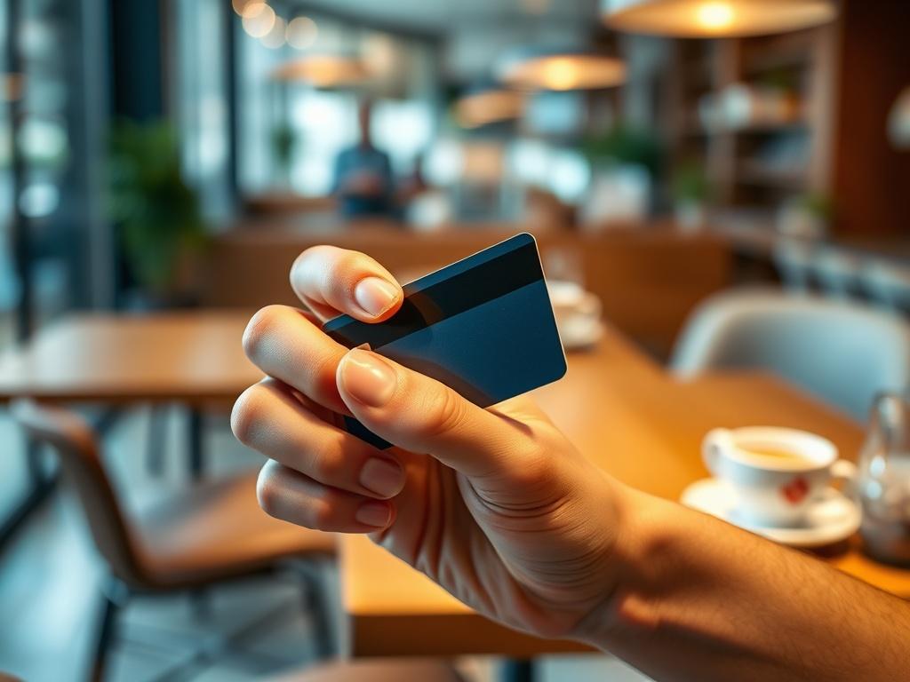 **AI Image Generation Prompt:**

Create a realistic high-resolution photo that reflects the blog titled "Spot Cash on Credit Cards: A Practical Look at Its Advantages and Risks." 

**Composition Details:**
- The composition should be simple and clear with a single subject that encapsulates the essence of financial transactions and credit card usage.
  
**Subject Matter:**
- The main subject should be a close-up of a hand holding a credit card in a stylish, modern setting, symbolizing the process of cash wit