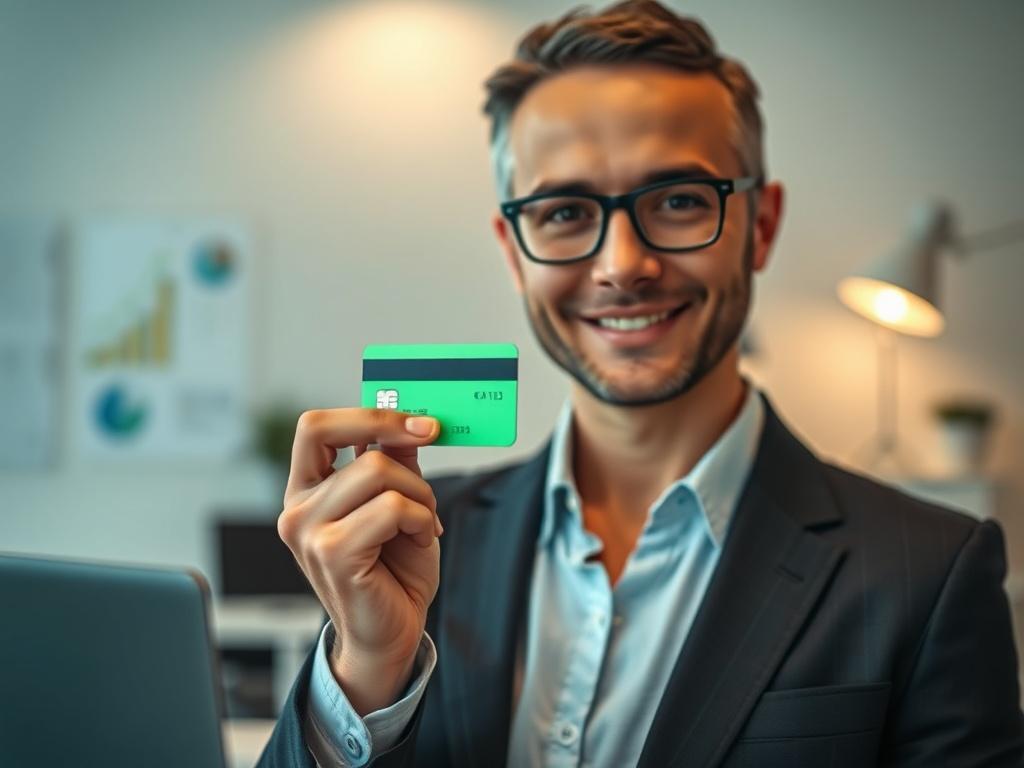 **AI Image Generation Prompt:**

Create a realistic high-resolution photo for a blog titled "The Mechanics of Cash Against Credit Card: How It Works and What You Should Know." The composition should be simple and clear with only one subject prominently featured in the center of the image. 

The subject is a professional-looking man or woman confidently holding a credit card in one hand, symbolizing the concept of cash against credit cards. Their expression should convey assurance and trust, reflecting a sen