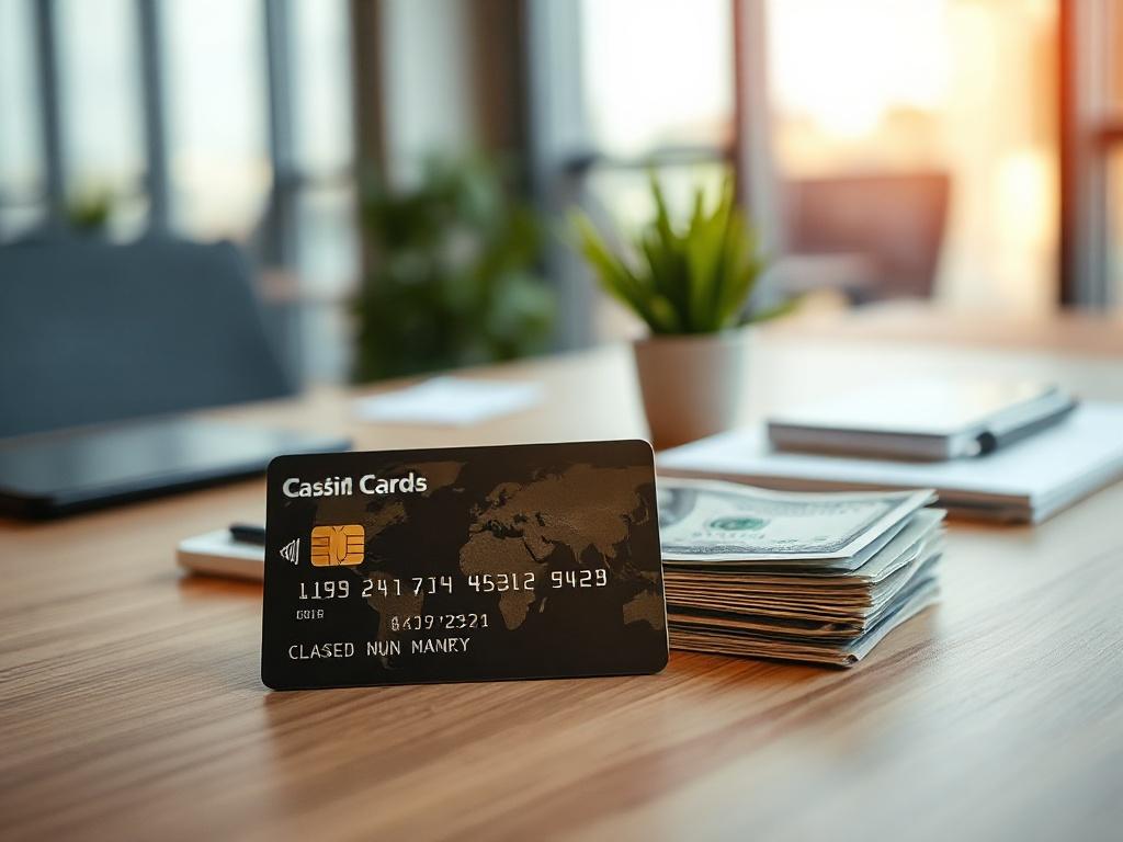 **Prompt for AI Image Generator:**

Create a highly realistic, high-resolution photo that visually represents the theme of "Cash on Credit Cards: A Practical Approach to Short-Term Financial Needs." The composition should feature a single subject: an elegant, well-organized workspace centered around a stylish credit card and a stack of cash. The credit card should be prominently displayed, showcasing its unique design, while the cash, neatly bundled, should be positioned beside it. 

In the background, incl