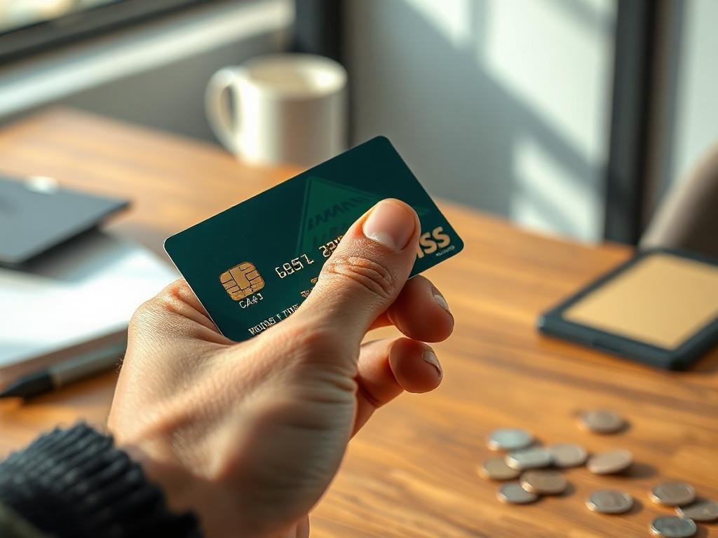 **AI Image Generation Prompt:**

Create a realistic high-resolution photo that captures the essence of the blog titled "The Hidden Costs of Cash on Credit Cards: What Every User Should Consider." The main subject should be a single, well-detailed hand holding a credit card, symbolizing the consideration and decision-making involved in using credit cards for cash. The hand should be positioned centrally, with the card angled slightly towards the camera to showcase its details.

In the background, include a s