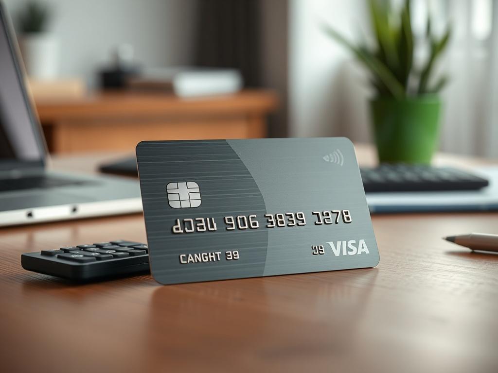 **AI Image Generation Prompt:**

Create a highly realistic and high-resolution photograph that visually represents the concept of cash advances on credit cards. The image should feature a close-up shot of a single credit card positioned on a wooden table with a soft-focus background that evokes a sense of financial professionalism and trust. The credit card should be depicted in a way that highlights its embossed numbers, logo, and holographic features, capturing the viewer's attention on the subject. 

The