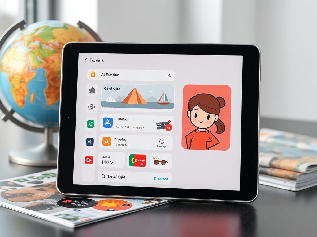 Design a realistic high resolution image of a tablet showcasing