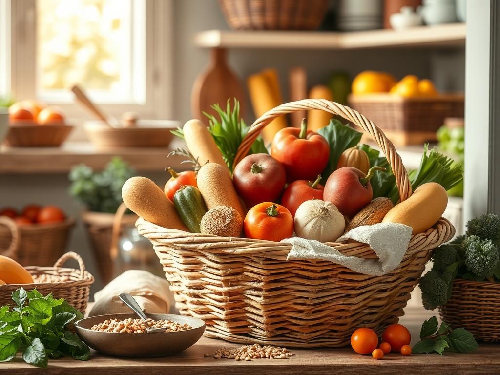 A warm and inviting image of a well stocked pantry