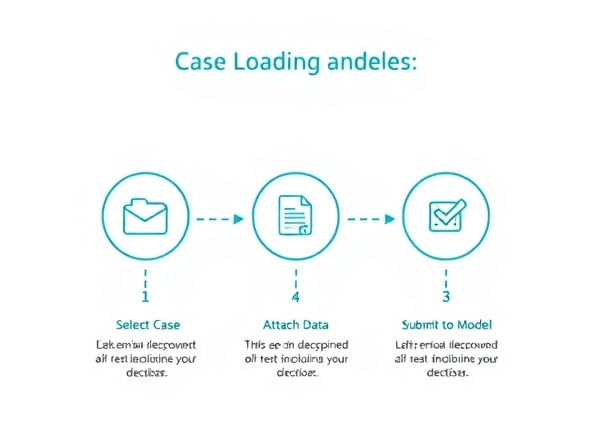 Case loading workflow stepper showing three steps