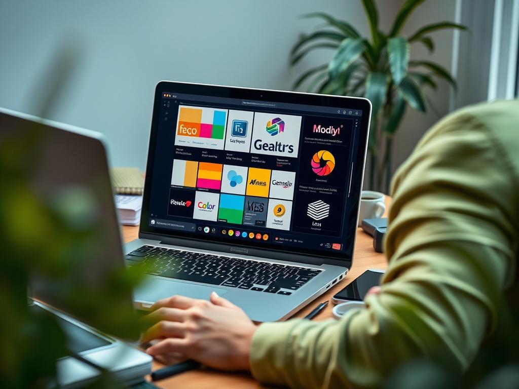 A hyper realistic close up shot of a designer working