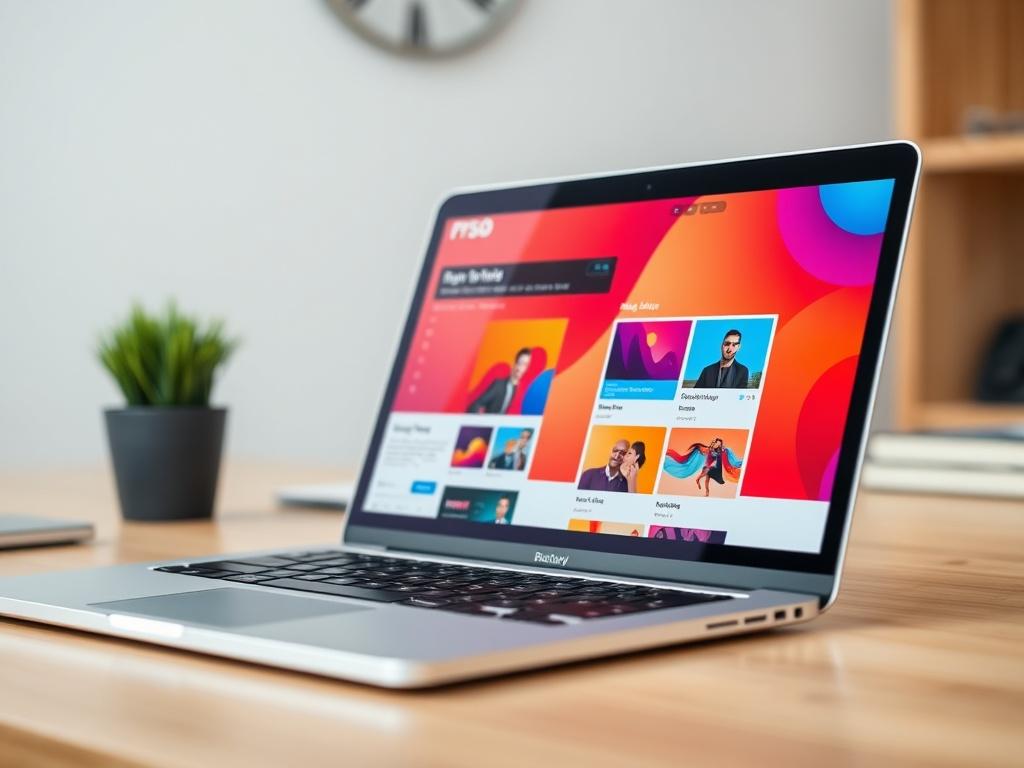 A hyper realistic close up shot of a laptop displaying