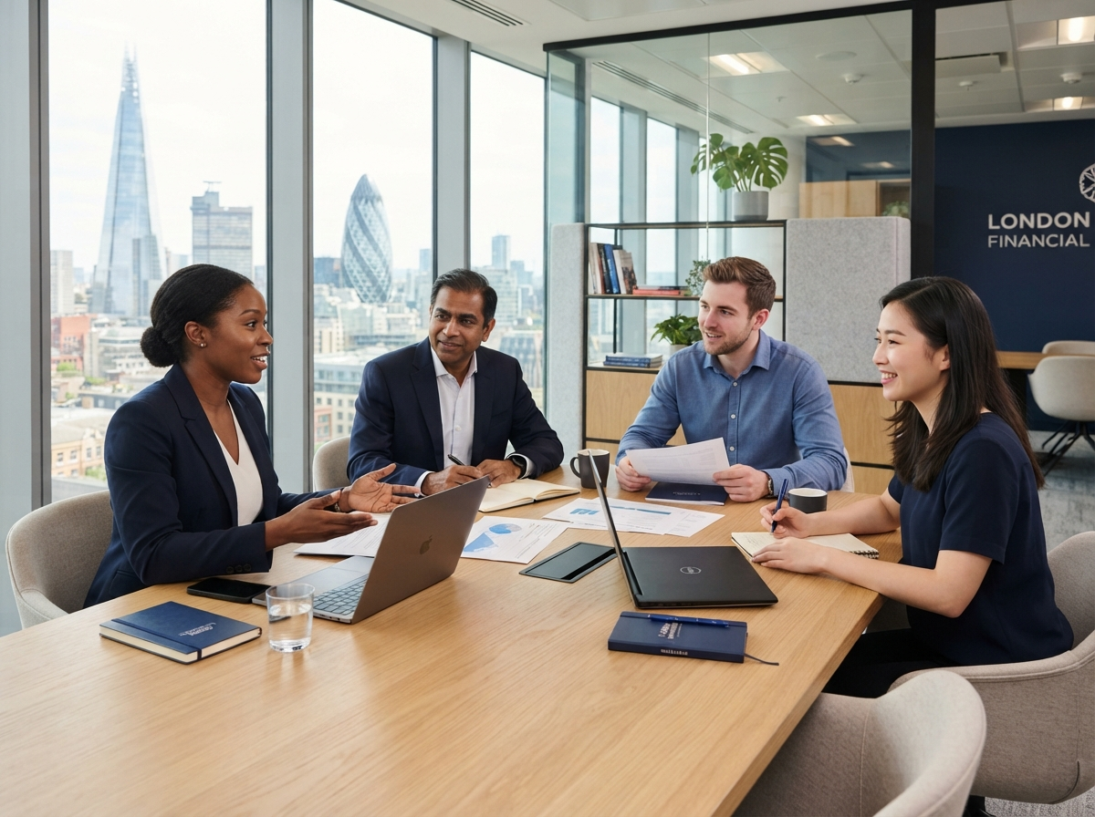 Atlas Aura team meeting around a conference table in a bright modern London office