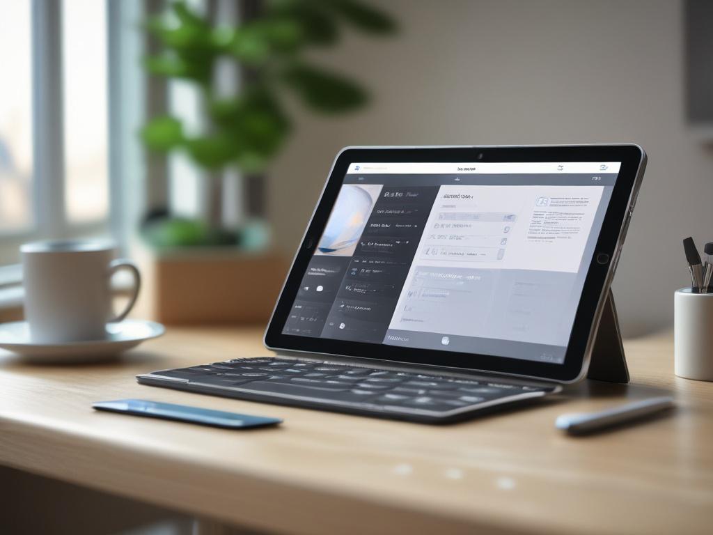 A hyper realistic close up shot of a modern AI