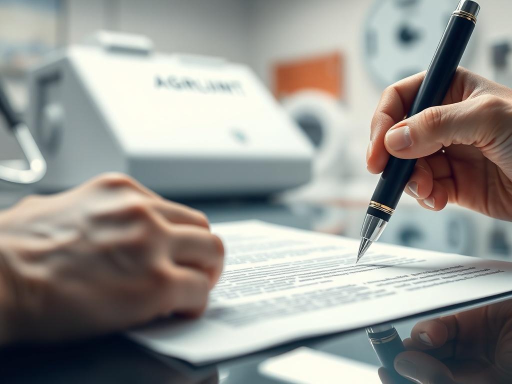 A close up shot of a legal document with a