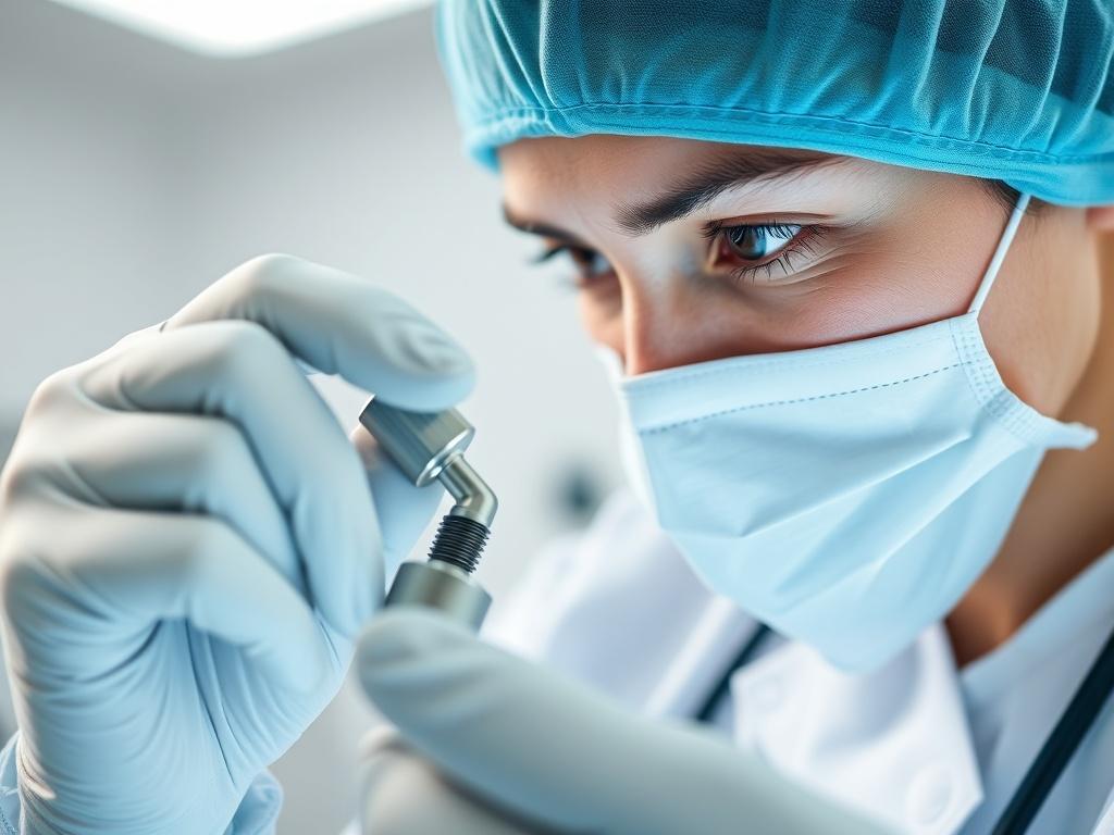 A close up image of a healthcare professional examining medical