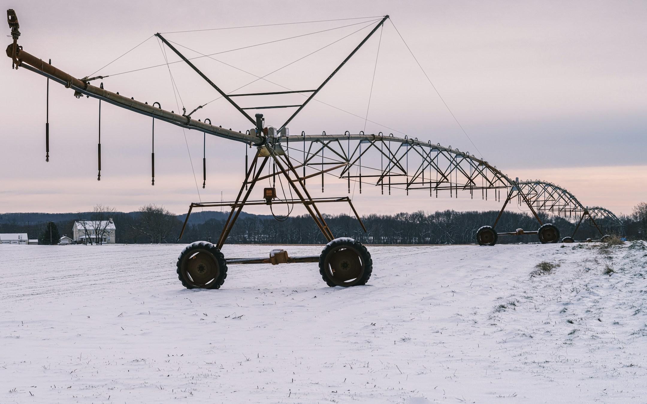 Irrigation Rigg, Wintery Landscape