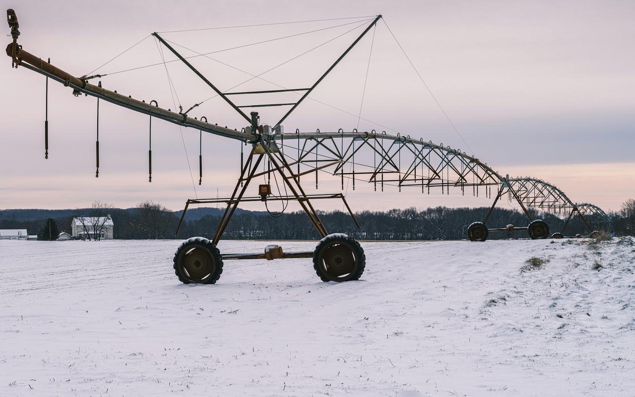 Irrigation Rigg, Wintery Landscape