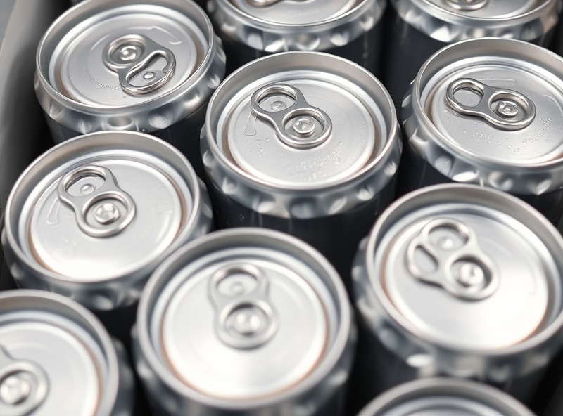 Clean aluminum cans ready for recycling