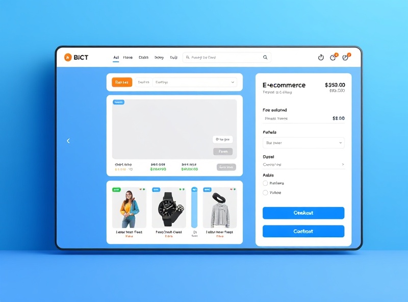 E-commerce store website showcasing product grid and shopping features