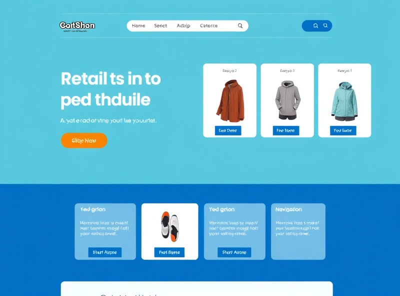 Retail business website project showcasing product showcase and modern design