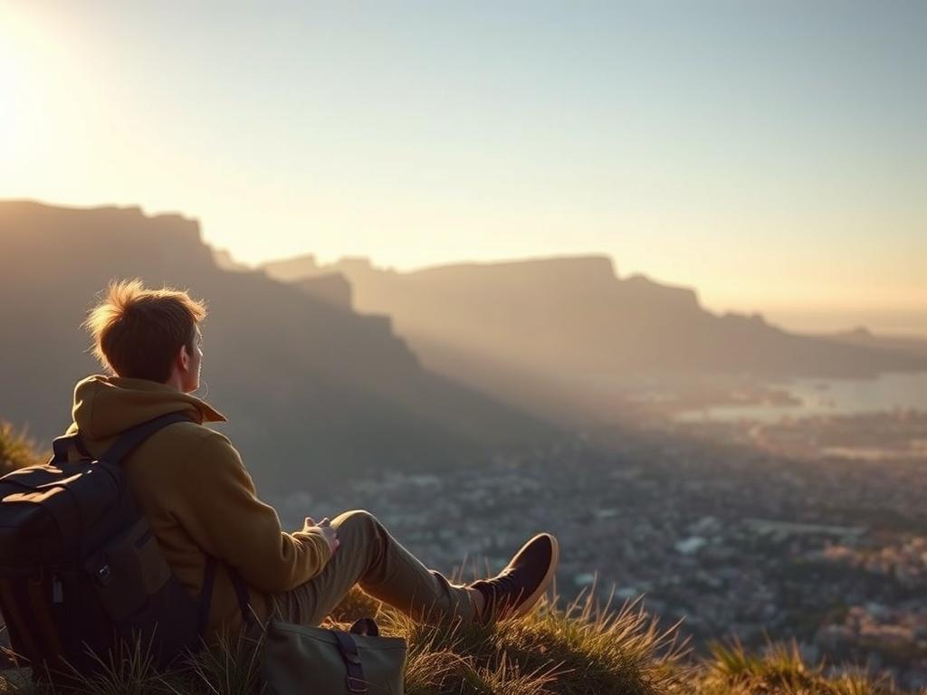 A serene scene of a scenic Cape Town landscape with