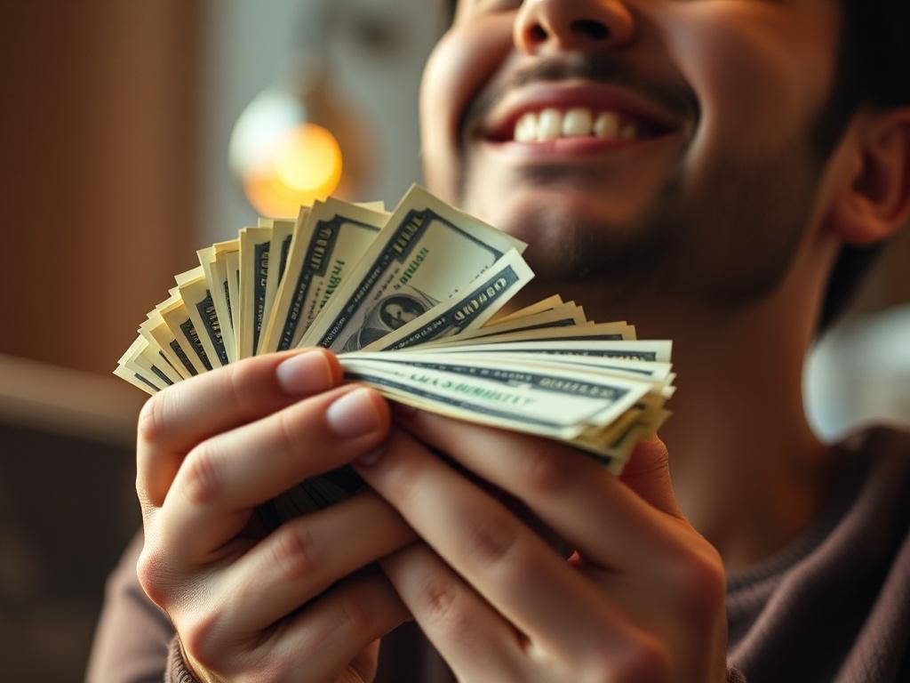 A hyper realistic close up of a person holding a