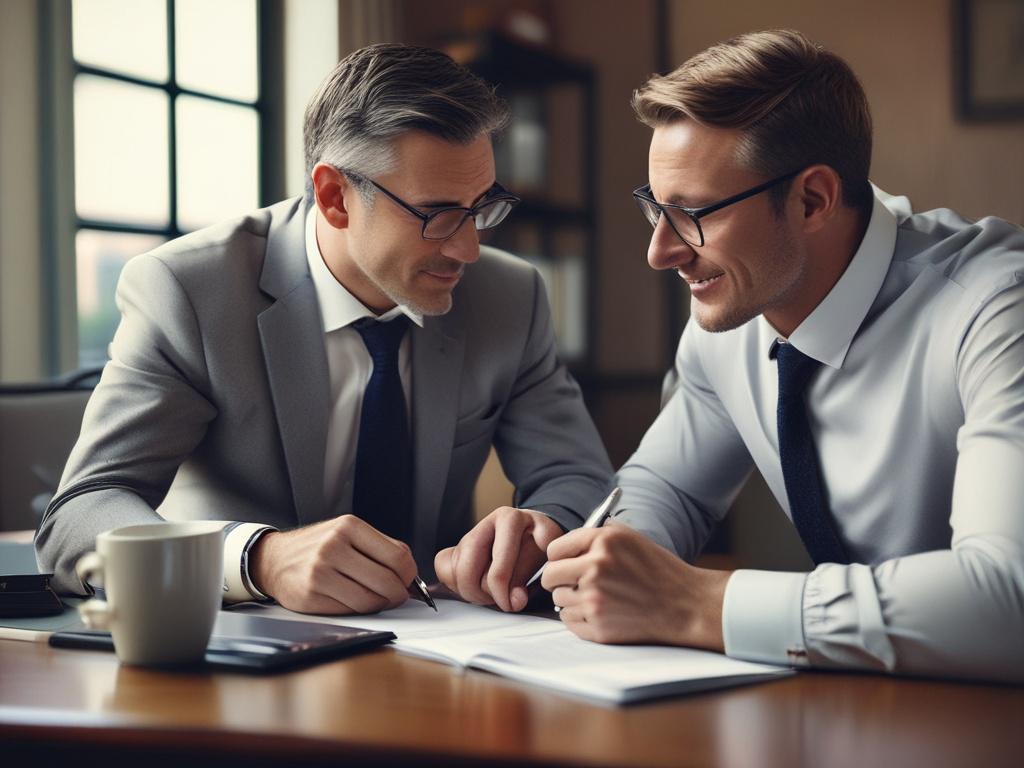 close up shot of a financial advisor discussing investment strategies