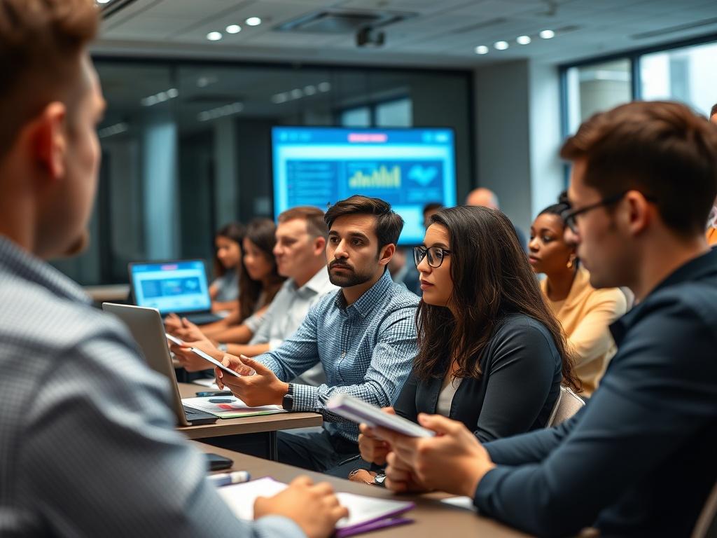A close up shot of an instructor leading a GRC