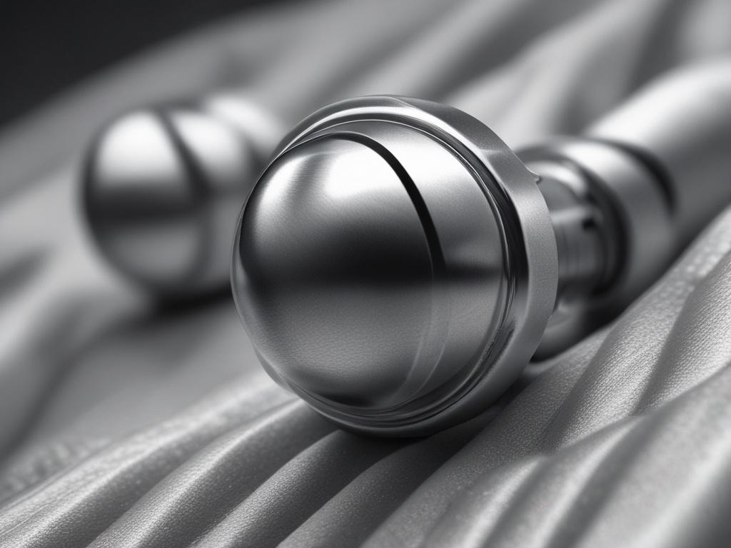A hyper-realistic close-up shot of a Nipple and Reducing Nipple, showcasing their detailed texture and finish. The image should focus on the components, highlighting the precision engineering and robust design. The background should be simple and unobtrusive, emphasizing the products. Use a shallow depth of field to draw attention to the Nipples and Reducing Nipples, and ensure the color palette aligns with the primary color rgb(248, 140, 2).