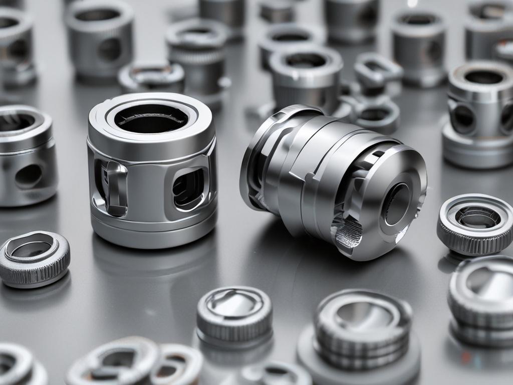 A close-up shot of a high-quality socket and reducing socket set, showcasing their intricate details and robust construction. The background should be simple and clean, emphasizing the tools. Use a hyper-realistic style with sharp focus and vibrant colors, particularly featuring the primary color rgb(248, 140, 2). The composition should highlight the contours and finishes of the sockets, making them the sole subject of the image.