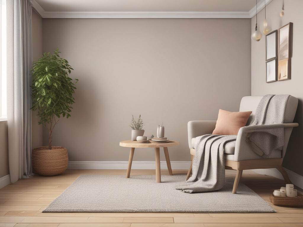 A serene therapy room with soft, natural lighting  The