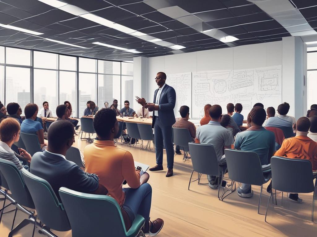 An engaging scene of Bisong Simon Egoh passionately speaking to