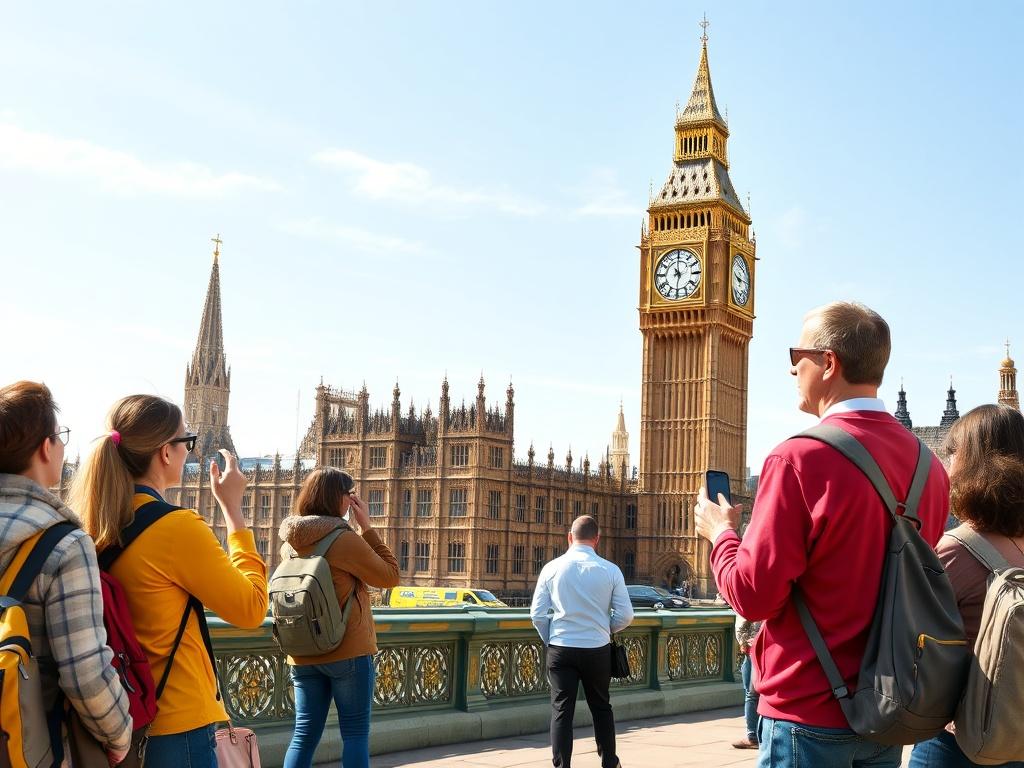 A scenic view of a famous UK landmark like Big
