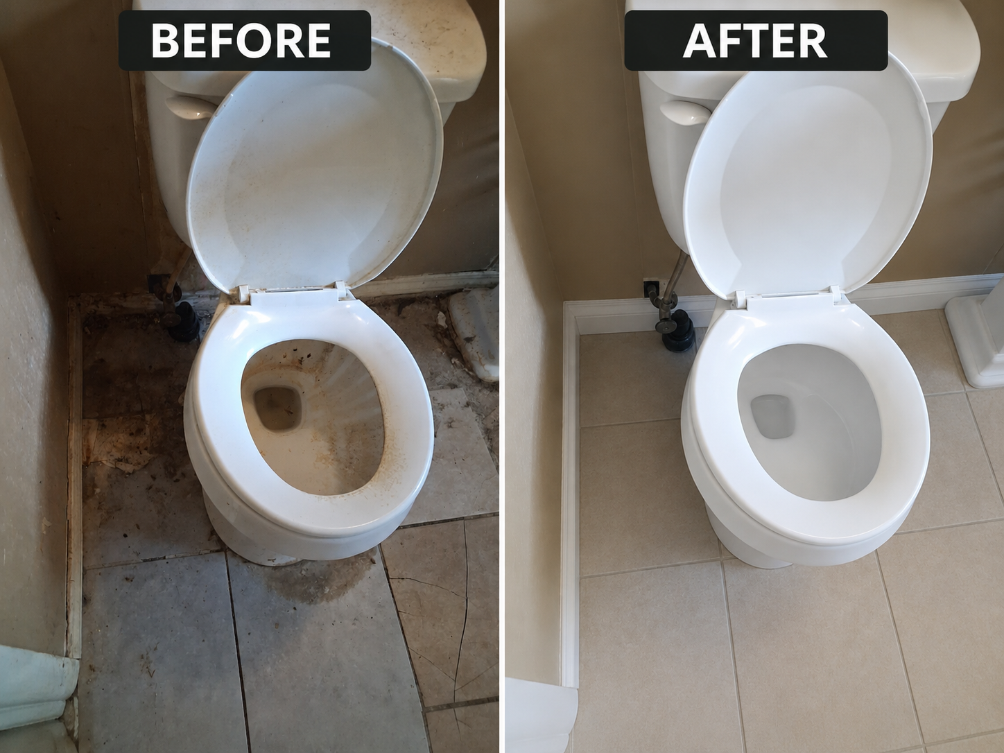 Before and after project results