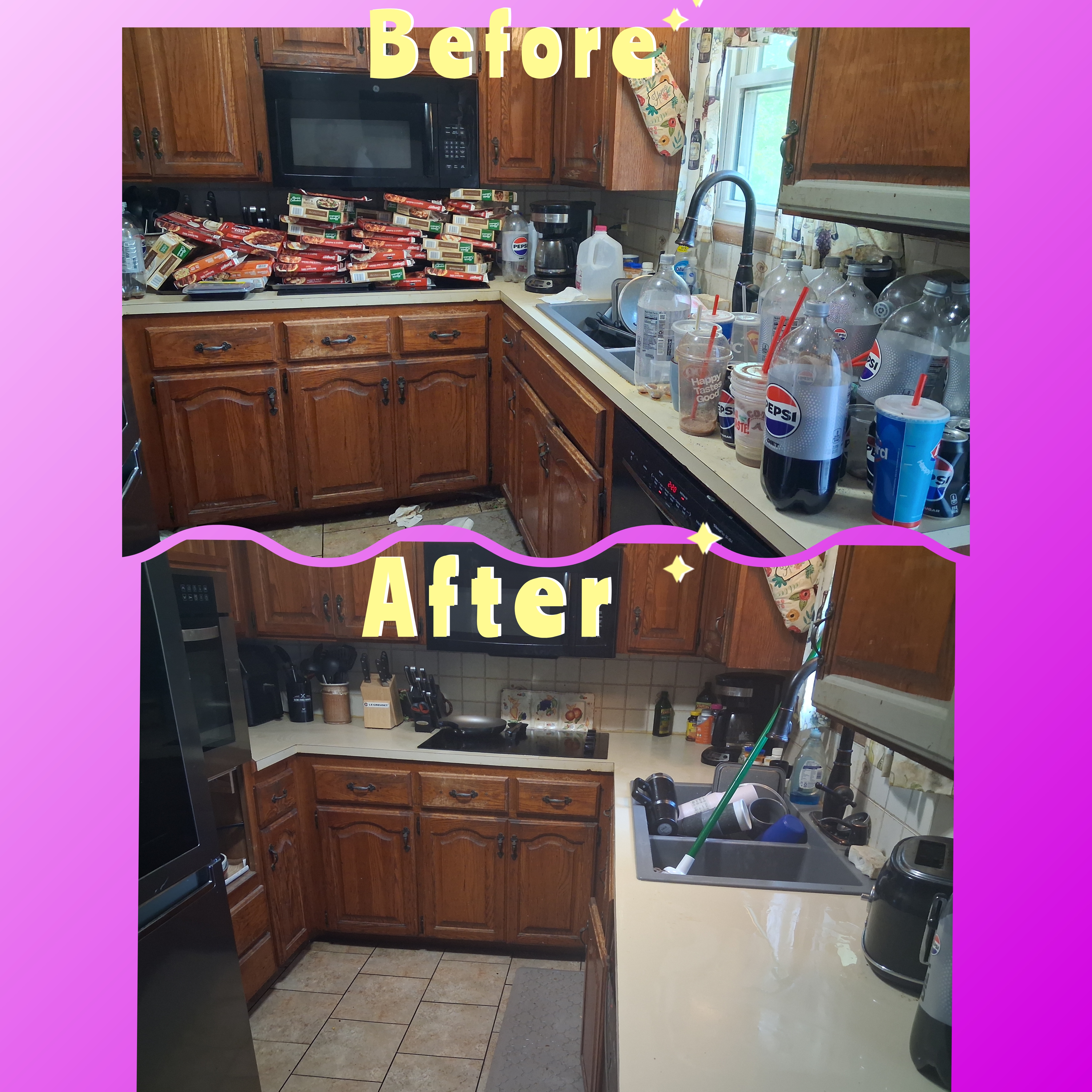 Kitchen cleaning transformation