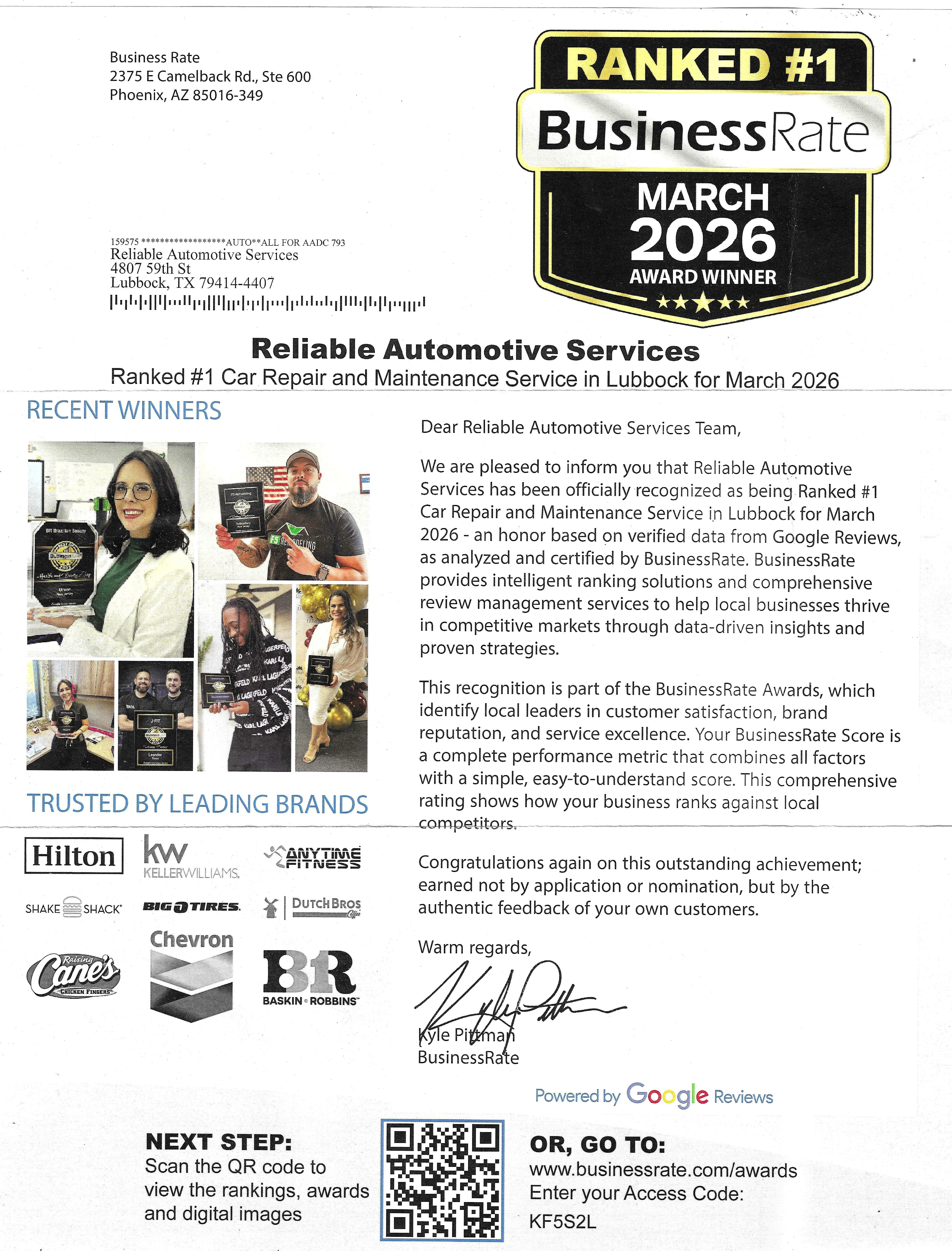 Award Documentation