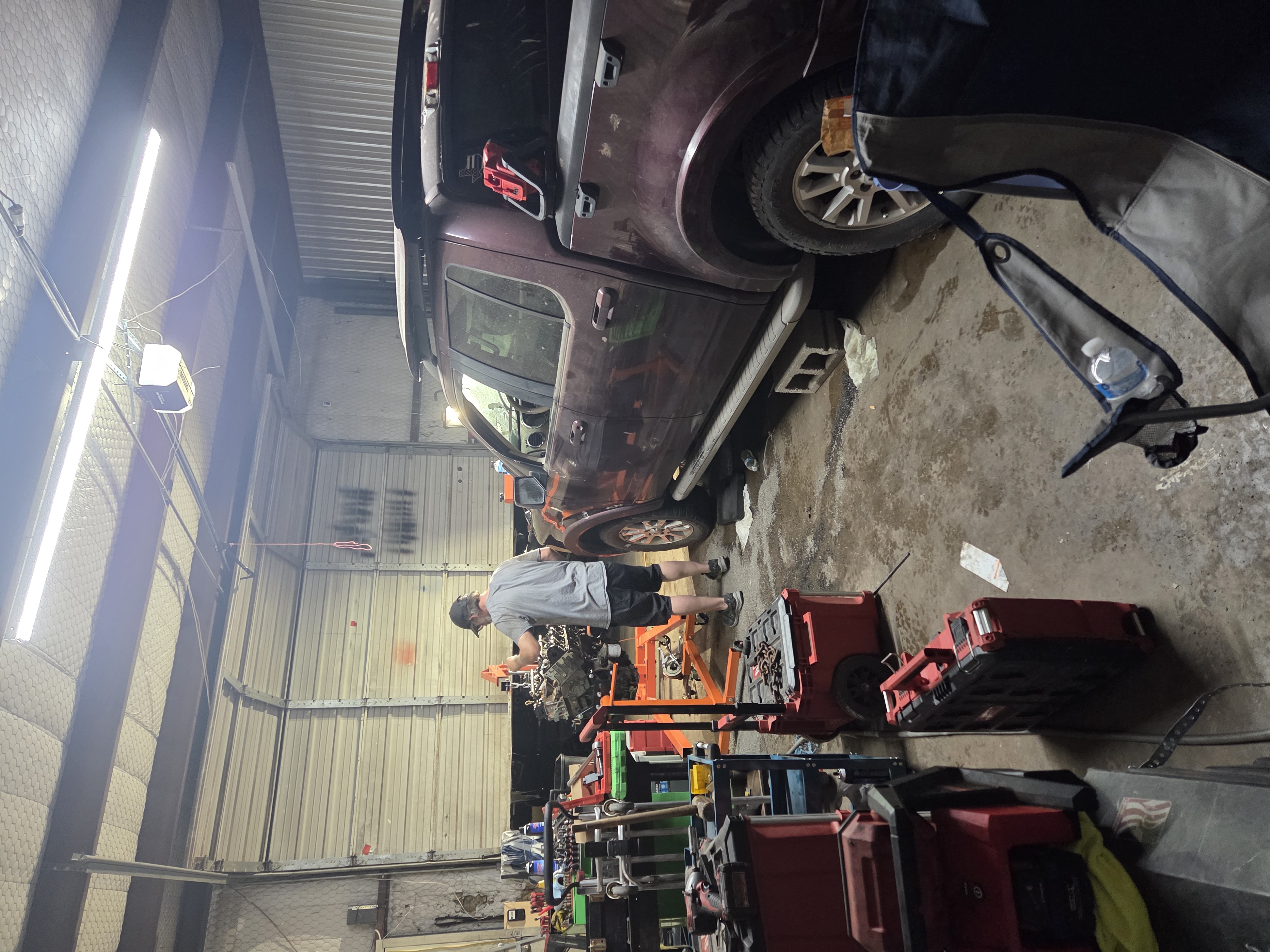 Technician at Work on Vehicle